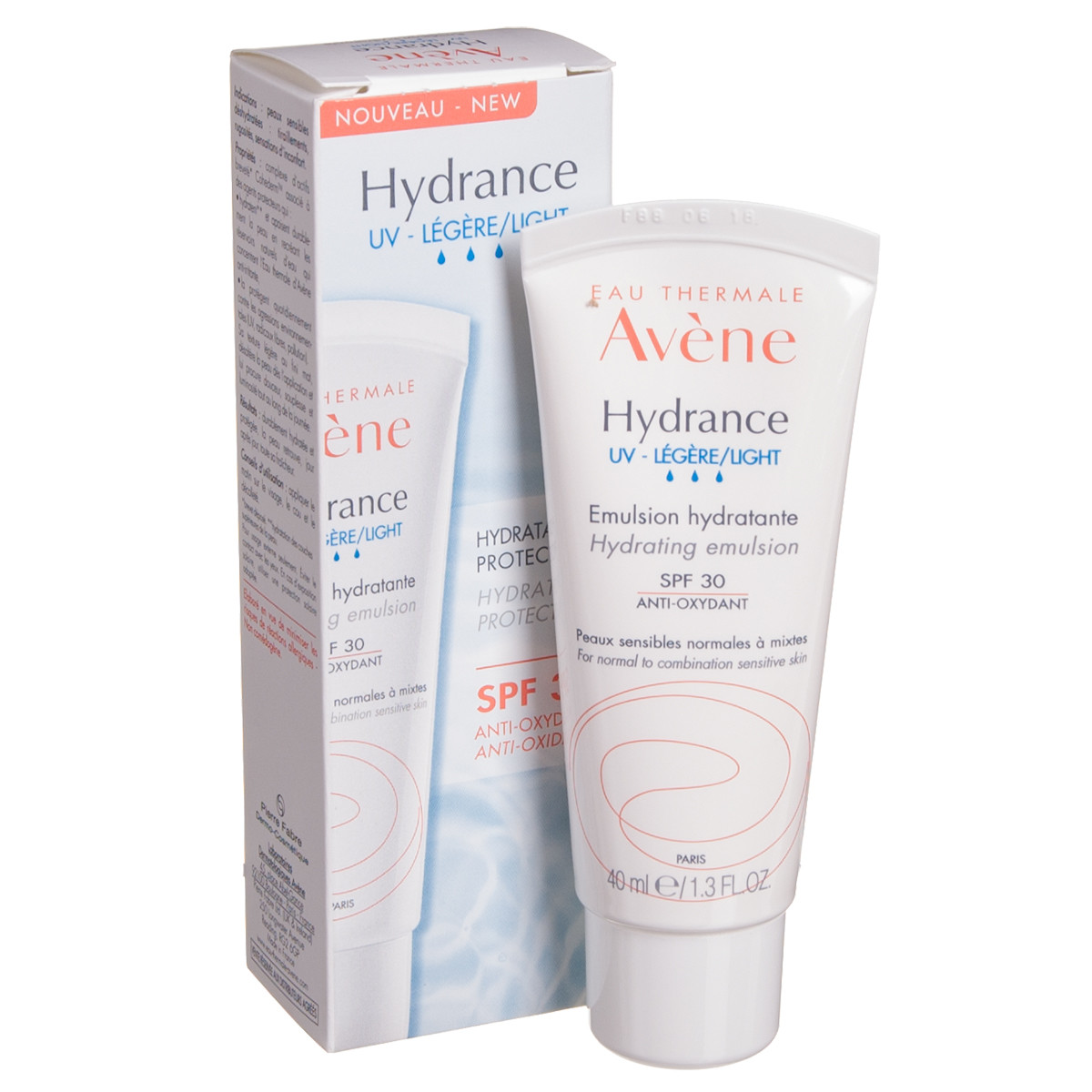 AVENE HYDRANCE LIGHT, emulsija normaliai, mišriai odai, SPF 30, 40ml