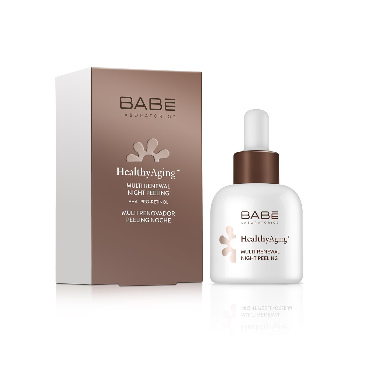 BABĒ HEALTHY AGING+, daugiafunkcis, odą atnaujinantis naktinis rūgštinis pilingas, 30 ml