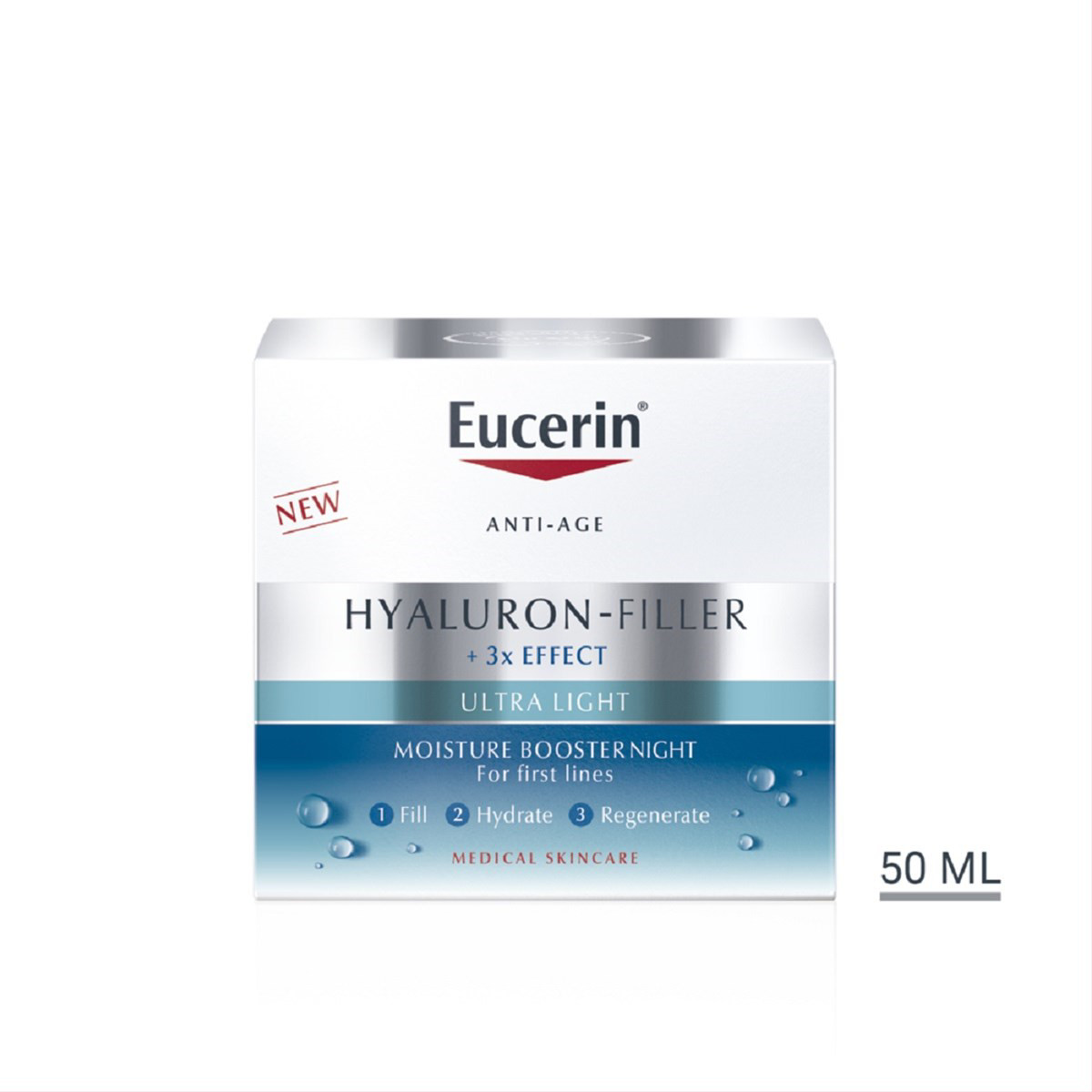 EUCERIN HYALURON FILLER, drėkinamasis naktinis kremas, 50ml