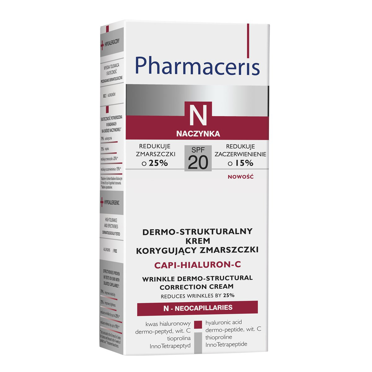 PHARMACERIS N CAPI HIALURON C, kremas nuo raukšlių, SPF20, 50 ml