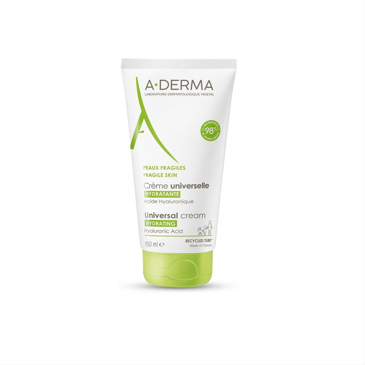 A-DERMA, universalus drėkinamasis veido ir kūno odos priežiūros kremas, 50ml