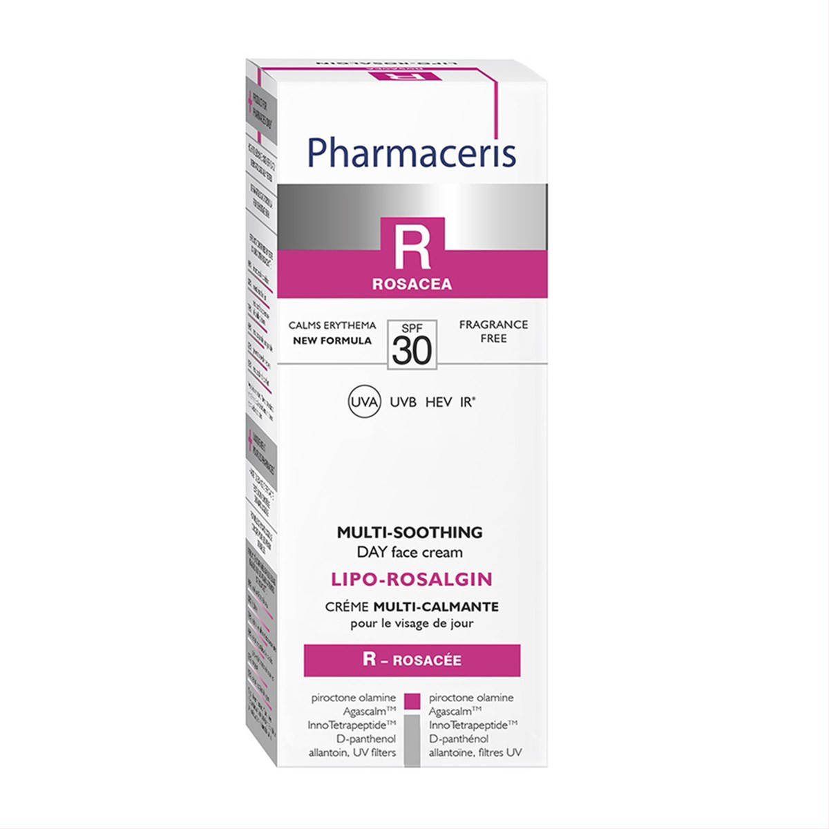 PHARMACERIS R LIPO ROSALGIN, raminamasis kremas, SPF 30, 30 ml