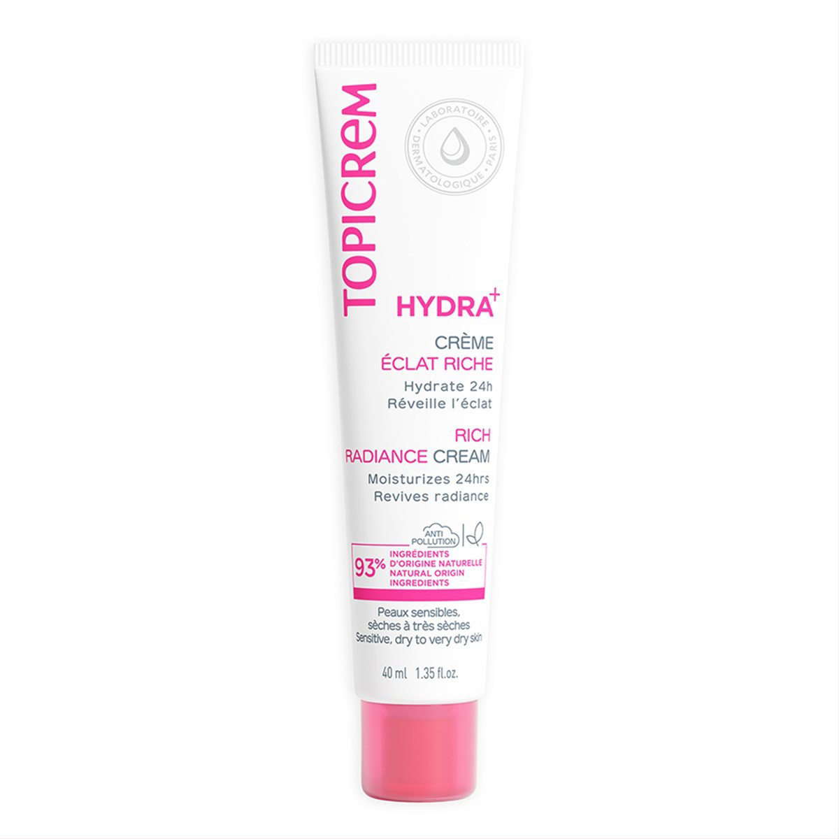 TOPICREM HYDRA+ RICH, drėkinamasis, skaistinamasis kremas, 40ml