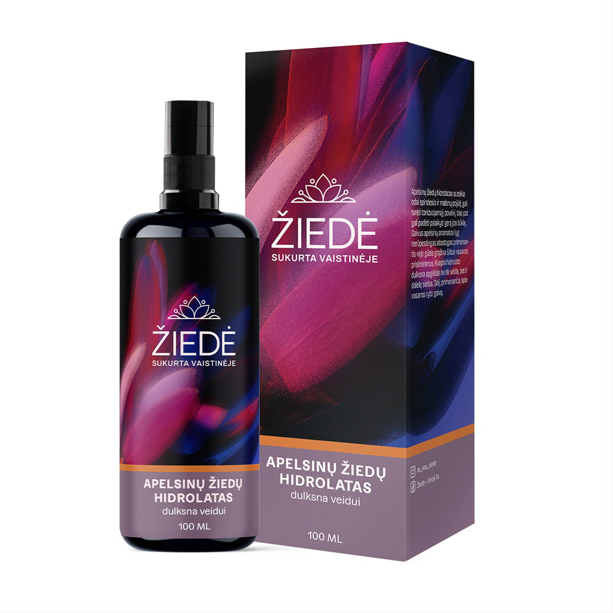 ŽIEDĖ, hidrolatas apelsinų žiedų, 100 ml