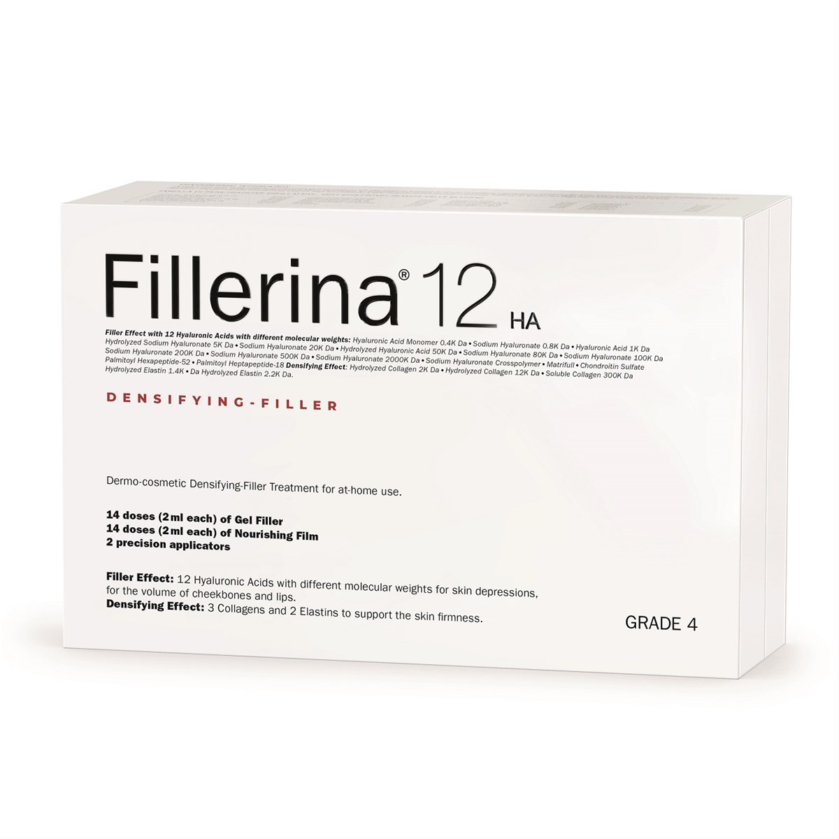 FILLERINA 12HA, Dermatologinis kosmetinis užpildas, 4 lygis, 2x30ml