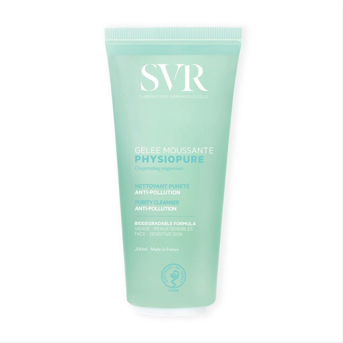 SVR PHYSIOPURE GELEE MOUSSANTE, energizuojantis veido prausiklis itin jautriai odai, 200ml