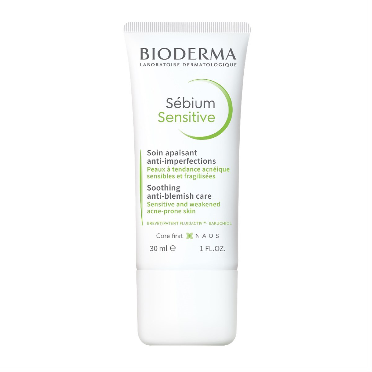 BIODERMA SEBIUM SENSITIVE, intensyviai raminantis kremas jautriai, riebiai, į aknę linkusiai odai, 30 ml