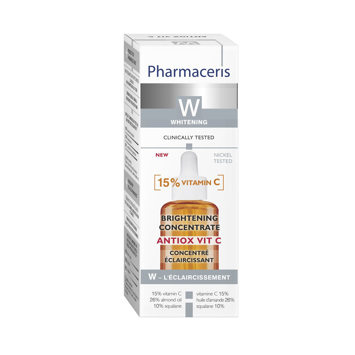 PHARMACERIS W ANTIOX VIT. C, skaistinantis  koncentratas su 15% Vit. C , 30 ml
