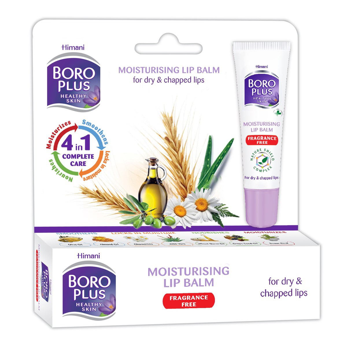 BORO PLUS, lūpų balzamas, bekvapis, 10 ml