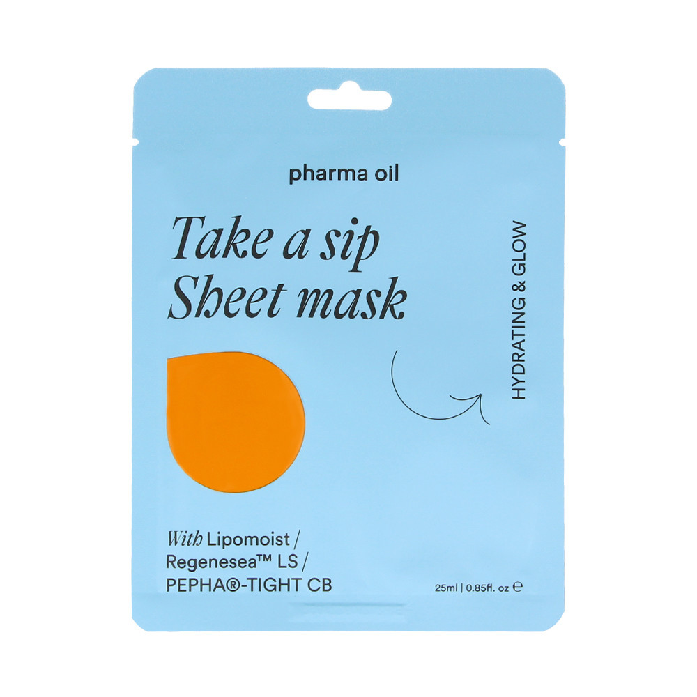 PHARMA OIL lakštinė veido kaukė Take a sip, 25ml