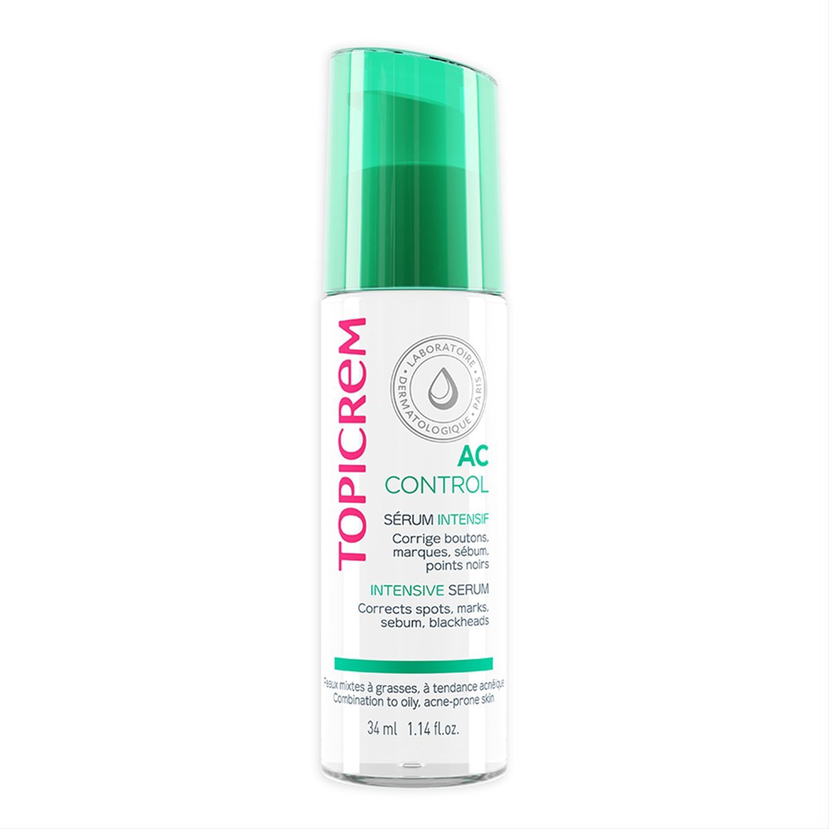 TOPICREM AC CONTROL, naktinis serumas mišriai-riebiai odai, 34ml