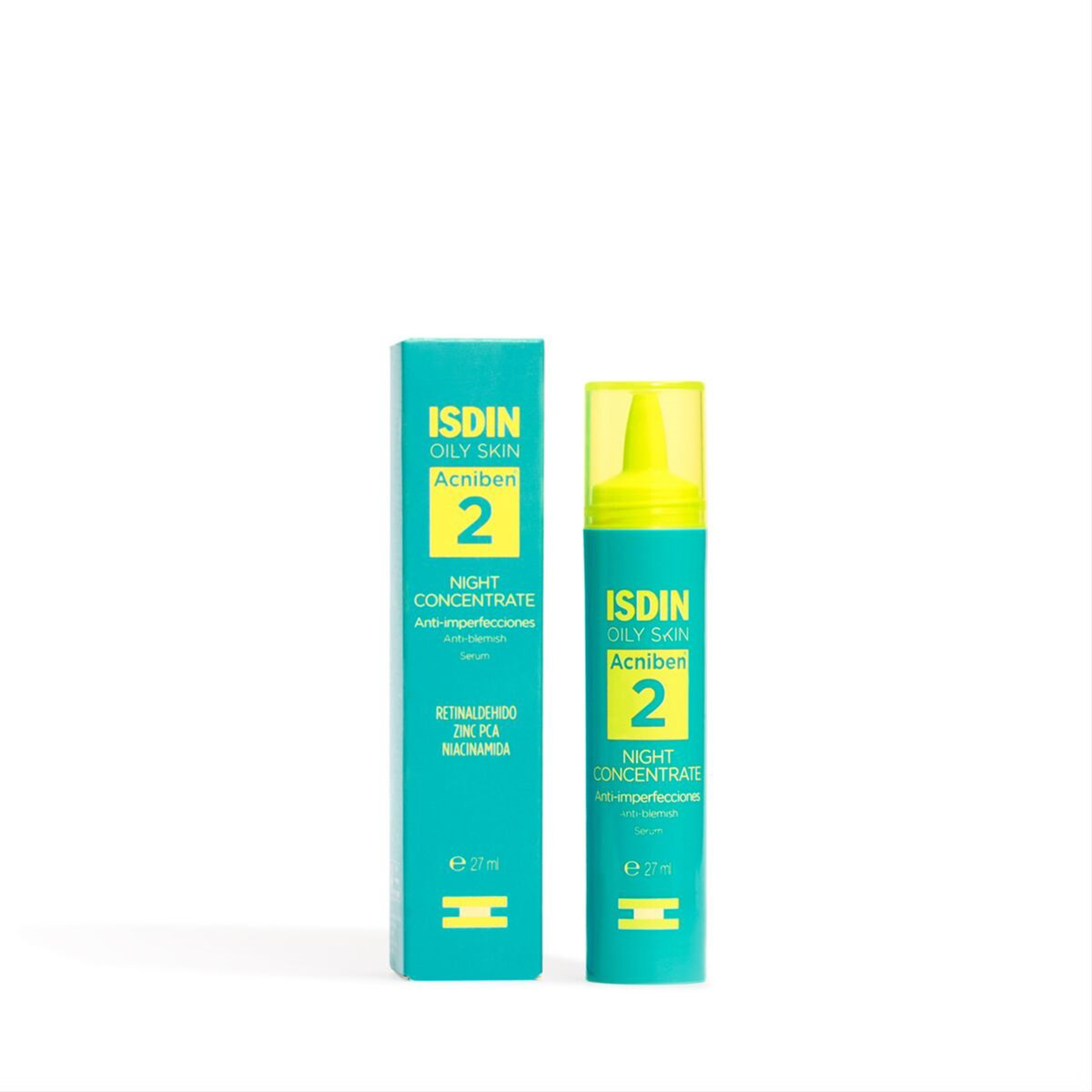 ISDIN OILY SKIN ACTIBEN® ANTI-BLEMISH NIGHT CONCENTRATE, naktinis serumas nuo spuogų, 27 ml