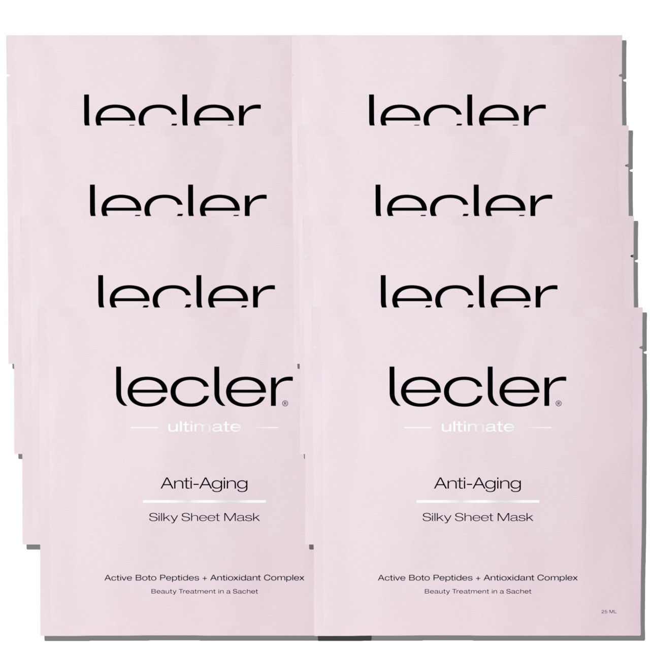 LECLER „Anti-Aging“ lakštinė kaukė su peptidais. 8 vnt.