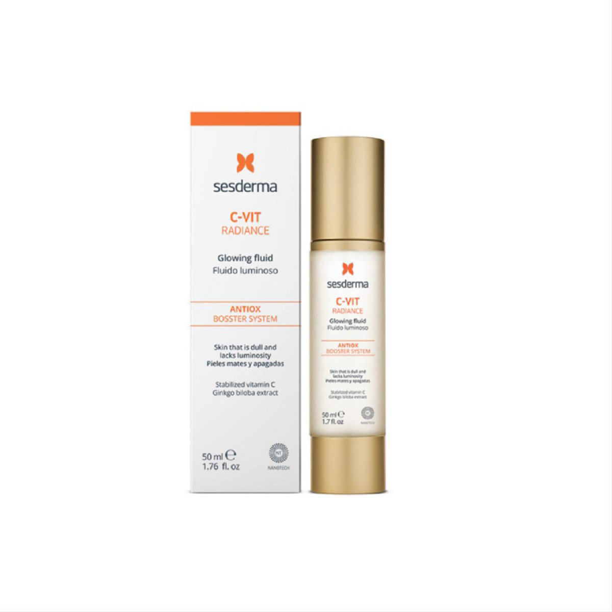 SESDERMA C-VIT, švytėjimo suteikiantis fluidas, 50ml
