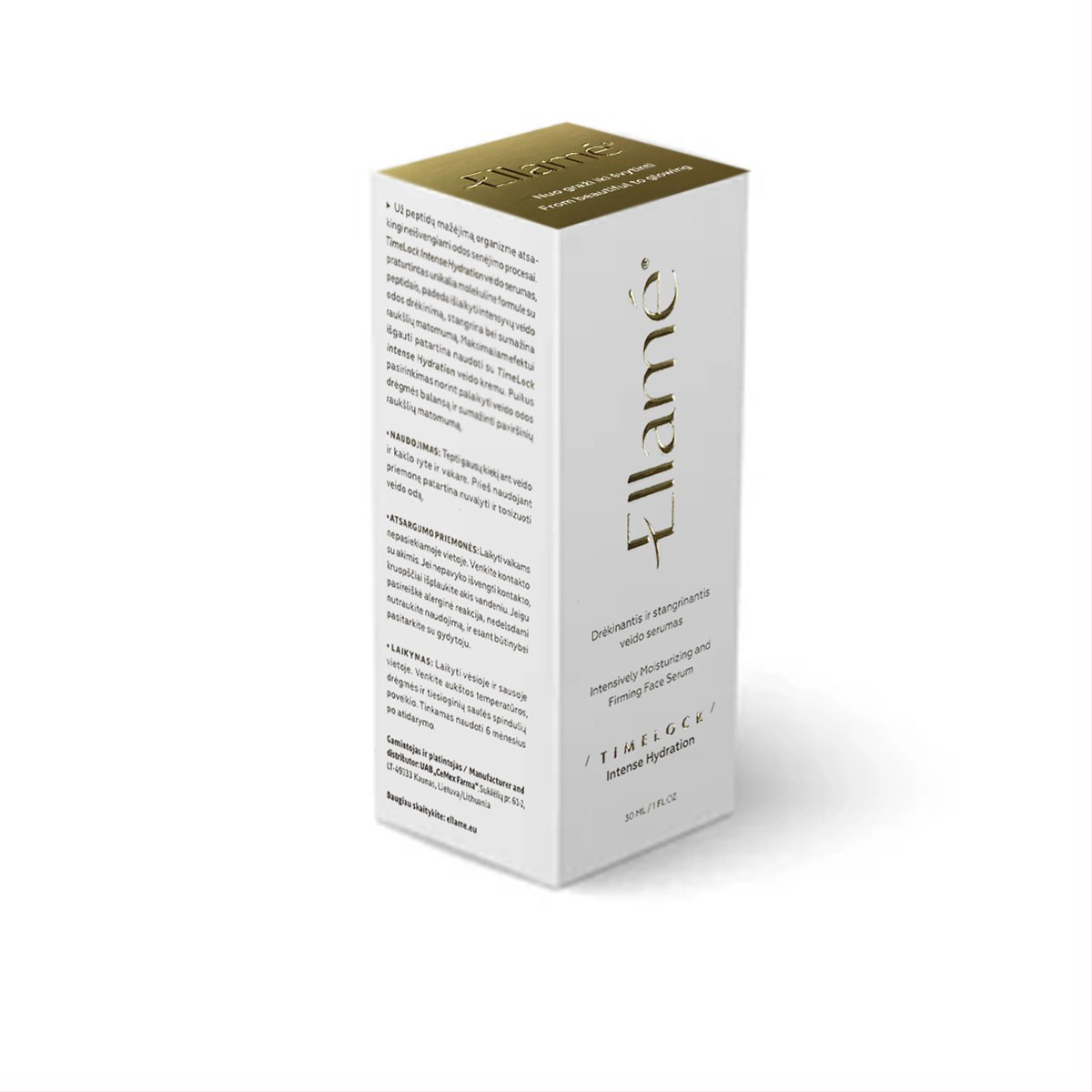 ELLAME TIMELOCK INTENSE HYDRATION, veido serumas, 30ml