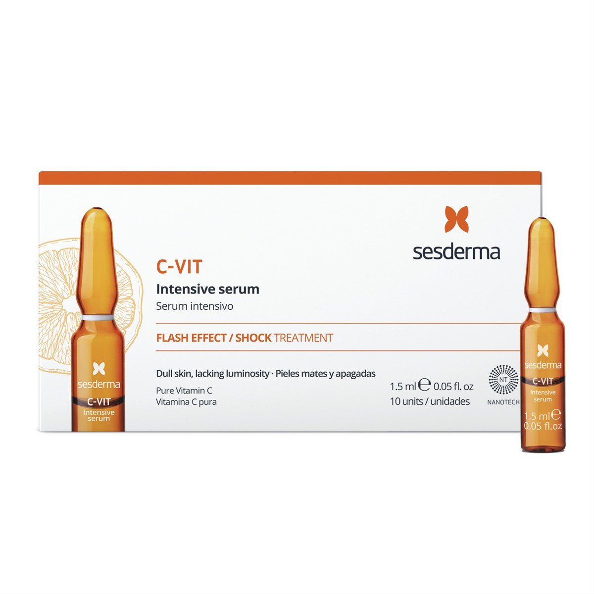 SESDERMA C-VIT, intensyvaus serumo ampulės, 1,5ml, N10