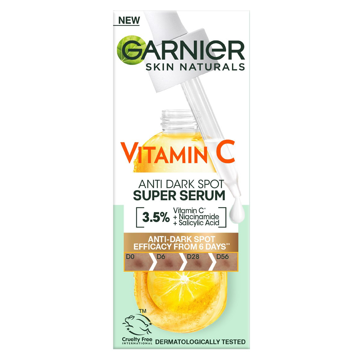 GARNIER VITAMIN C, serumas nuo pigmentinių dėmių su vitaminu C, niacinamidu ir salicilo rūgštimi, 30 ml