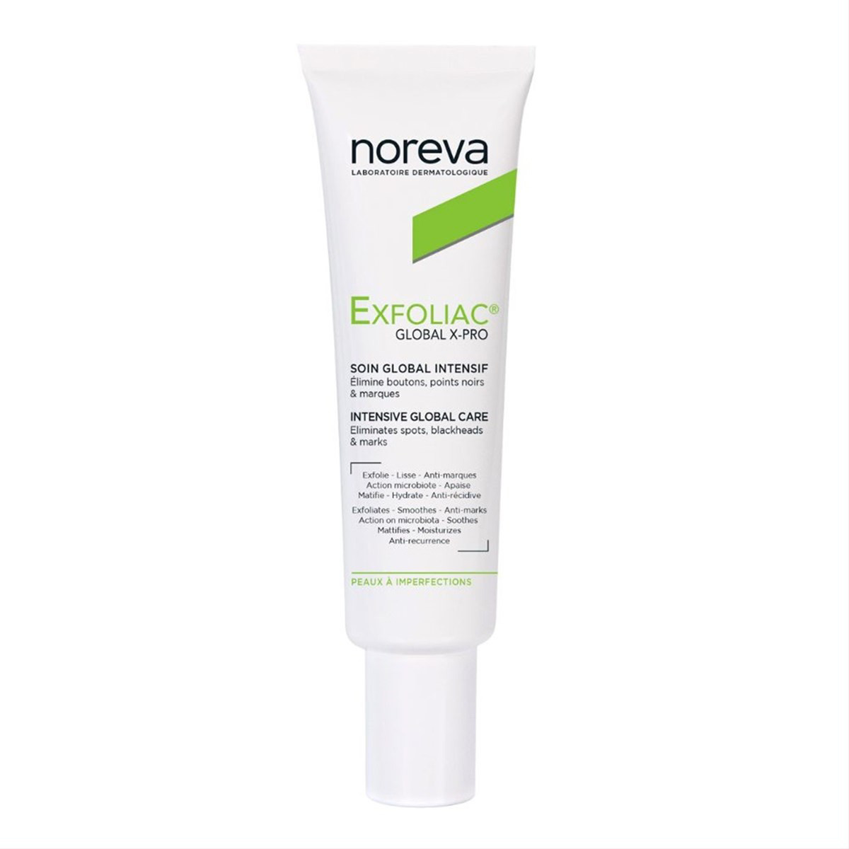 NOREVA EXFOLIAC GLOBAL X-PRO, Kremas spuoguotai odai, 30ml