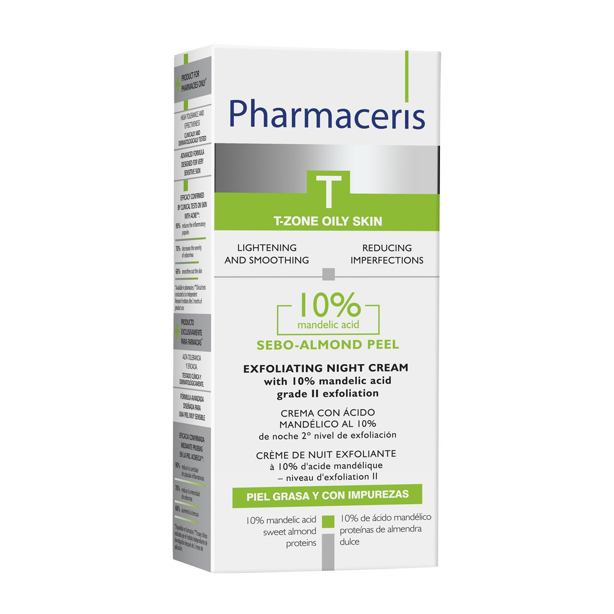 PHARMACERIS T SEBO ALMOND, naktinis kremas pilingas, 50 ml
