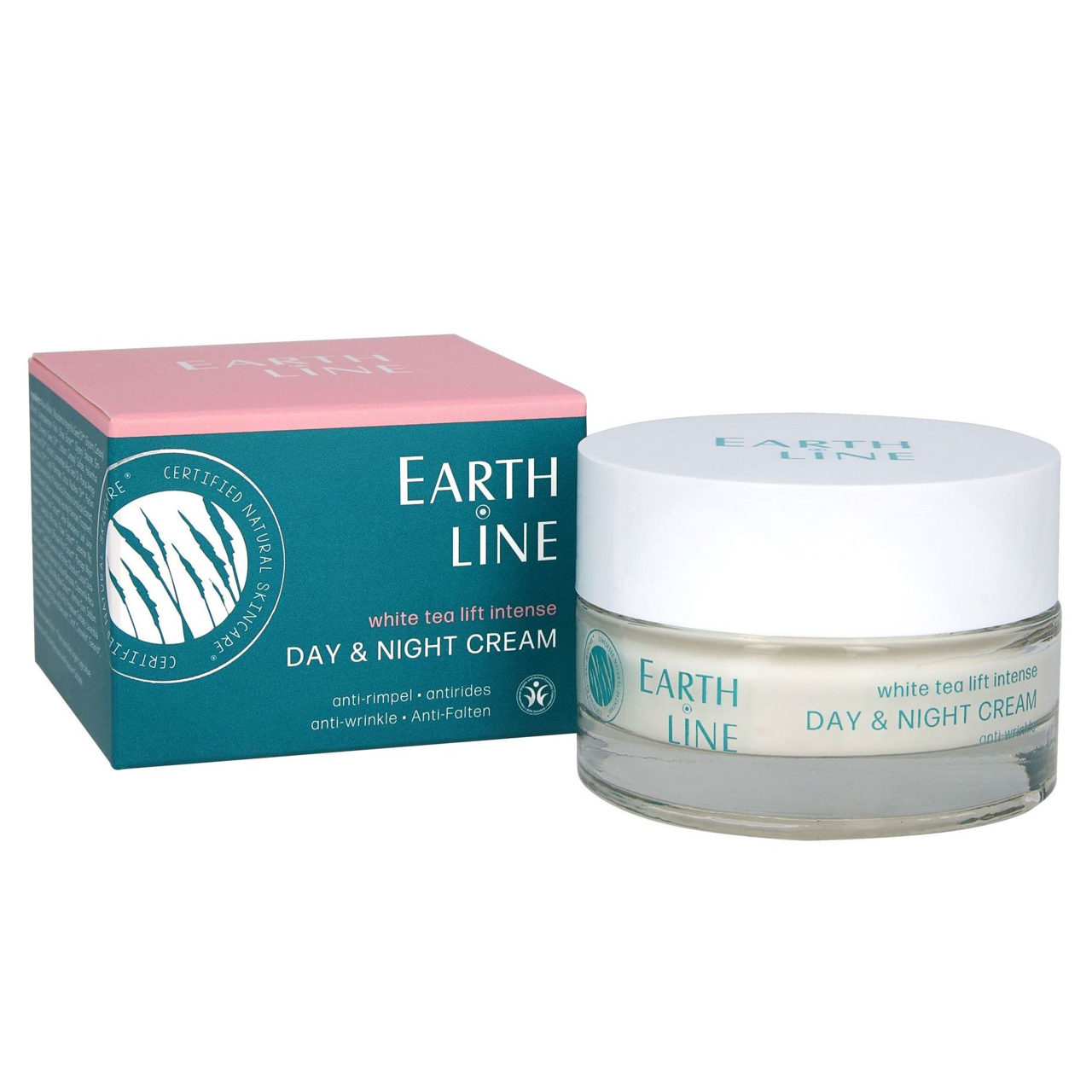EARTH LINE White Tea Lift Intense 40+ Dieninis ir naktinis kremas, stangrinantis, drėkinantis, 50ml