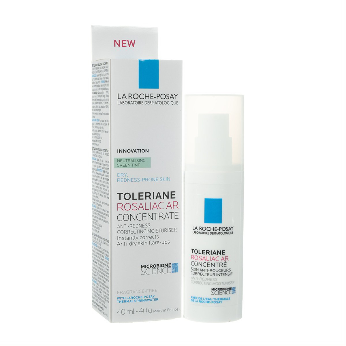 LA ROCHE-POSAY TOLERIANE ROSALIAC AR CONCENTRATE, drėkinamasis kremas, 40ml