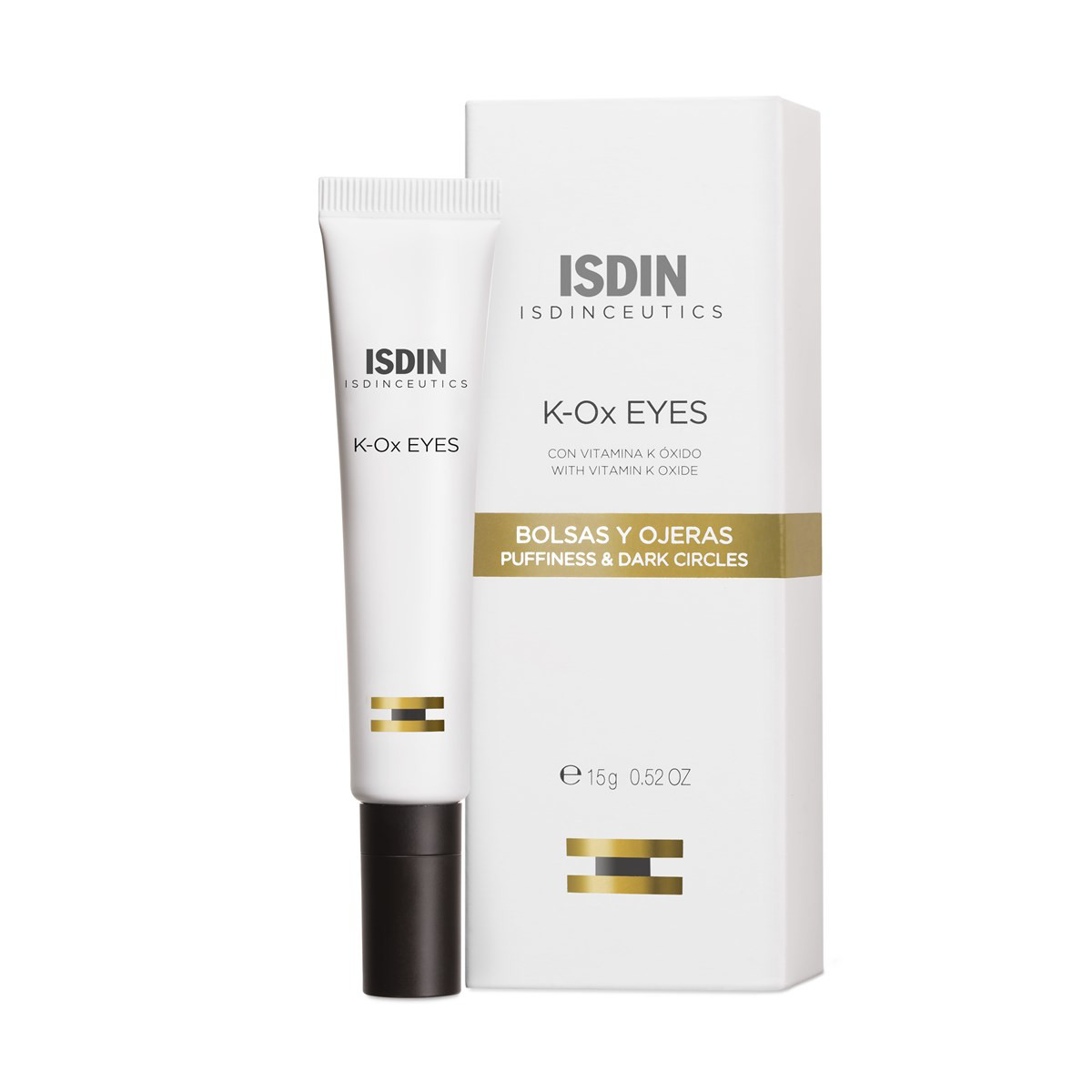 ISDIN K-OX, paburkimus ir patamsėjimus apie akis mažinantis kremas su vitamino K oksidu, 15 ml