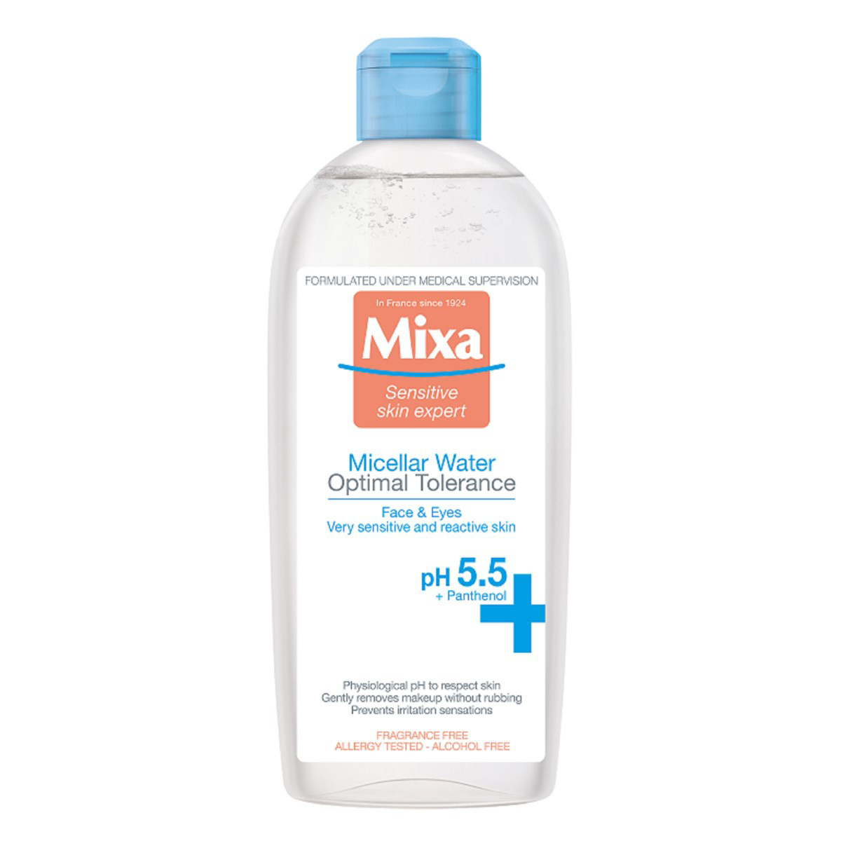 MIXA, micelinis vanduo ypač jautriai odai, 400 ml