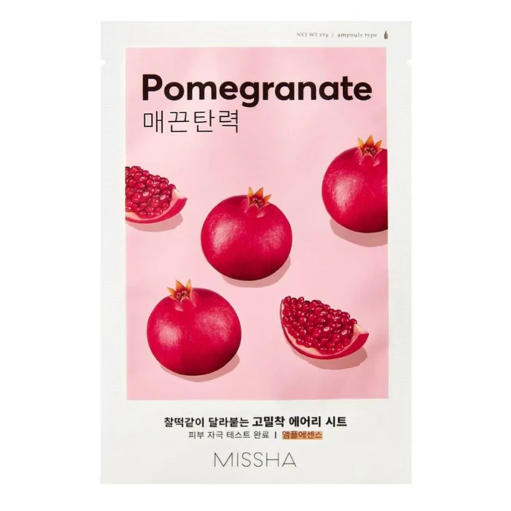 MISSHA Airy Fit Sheet Mask (Pomegranate) – granatų kaukė odos stangrumui