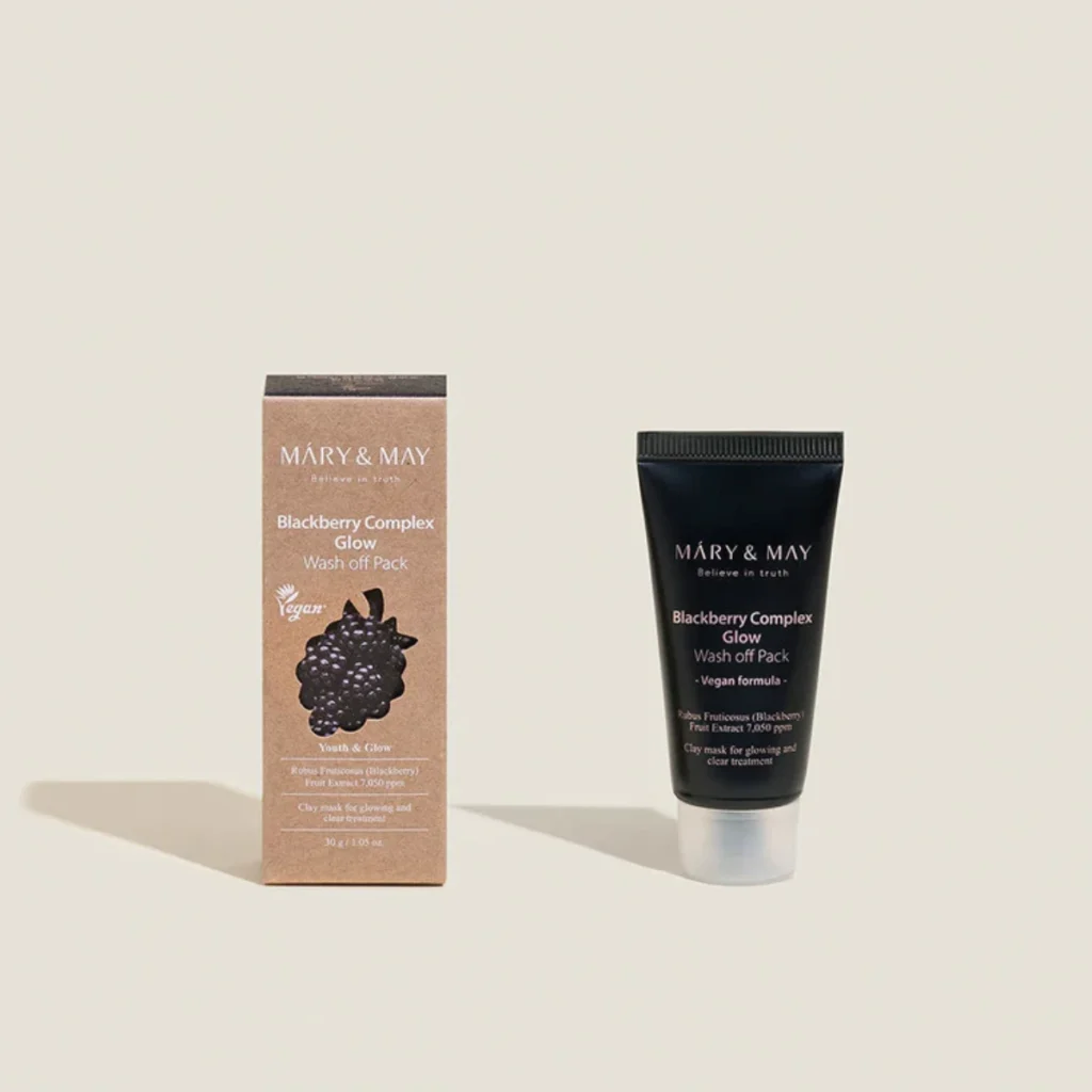 MARY&MAY Blackberry Complex Glow Wash Off Pack – gervuogių švytėjimo kaukė