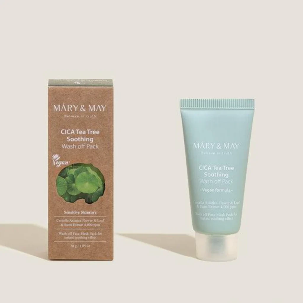 MARY&MAY Cica Teatree Soothing Wash Off Pack – raminanti cica arbatmedžio kaukė