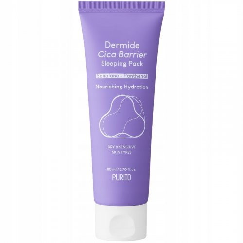 Purito Dermide Cica Barrier Sleeping Pack Naktinė veido kaukė-kremas, 80ml