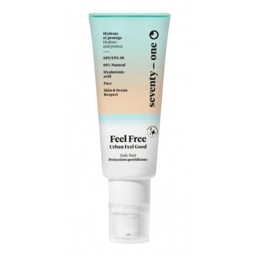 SeventyOne Percent Feel Free Moisturising Serum-Fluid SPF30 Drėkinantis veido fluidas su apsauga nuo saulės, 40ml