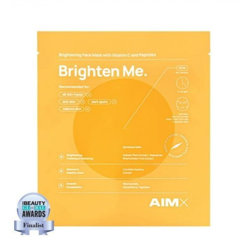 AimX Brighten Me Greito poveikio skaistinanti lakštinė veido kaukė su vitaminu C, 1 vnt.