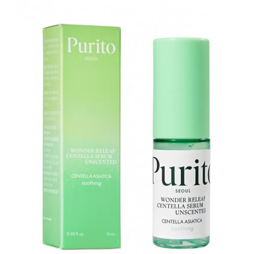 Purito Centella Unscented Serum Bekvapis atstatantis veido serumas, 15ml