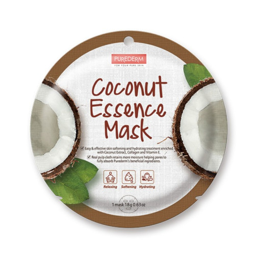 Purederm Veido kaukė su kokosų ekstraktu Purederm Coconut Essence Mask 18g