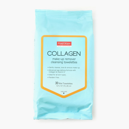 Makiažo valymo servetėlės Purederm Collagen 30 vnt.