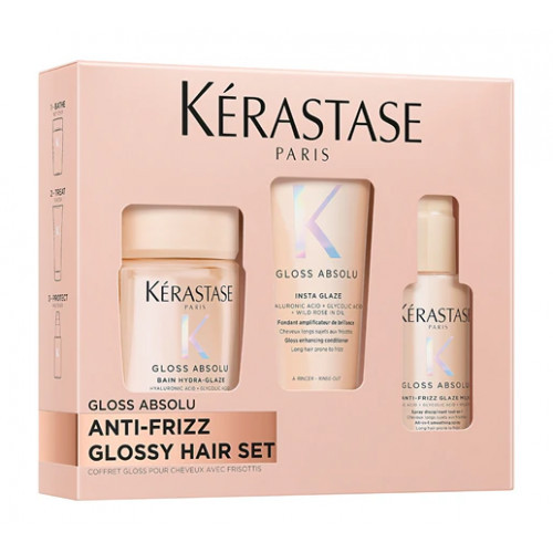 Kérastase Gloss Absolu Anti - Frizz Glossy Hair Set Plaukų priežiūros rinkinys, Rinkinys