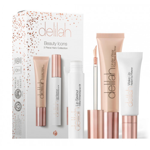 Delilah Beauty Icons 3 Piece Hero Collection Veido priežiūros rinkinys, Rinkinys