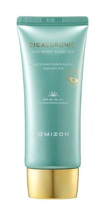 Kremas veidui Mizon Cicaluronic Nonnano Sunblock SPF50+ MIZ0306010088, su SPF 50+ apsauga, 50 ml