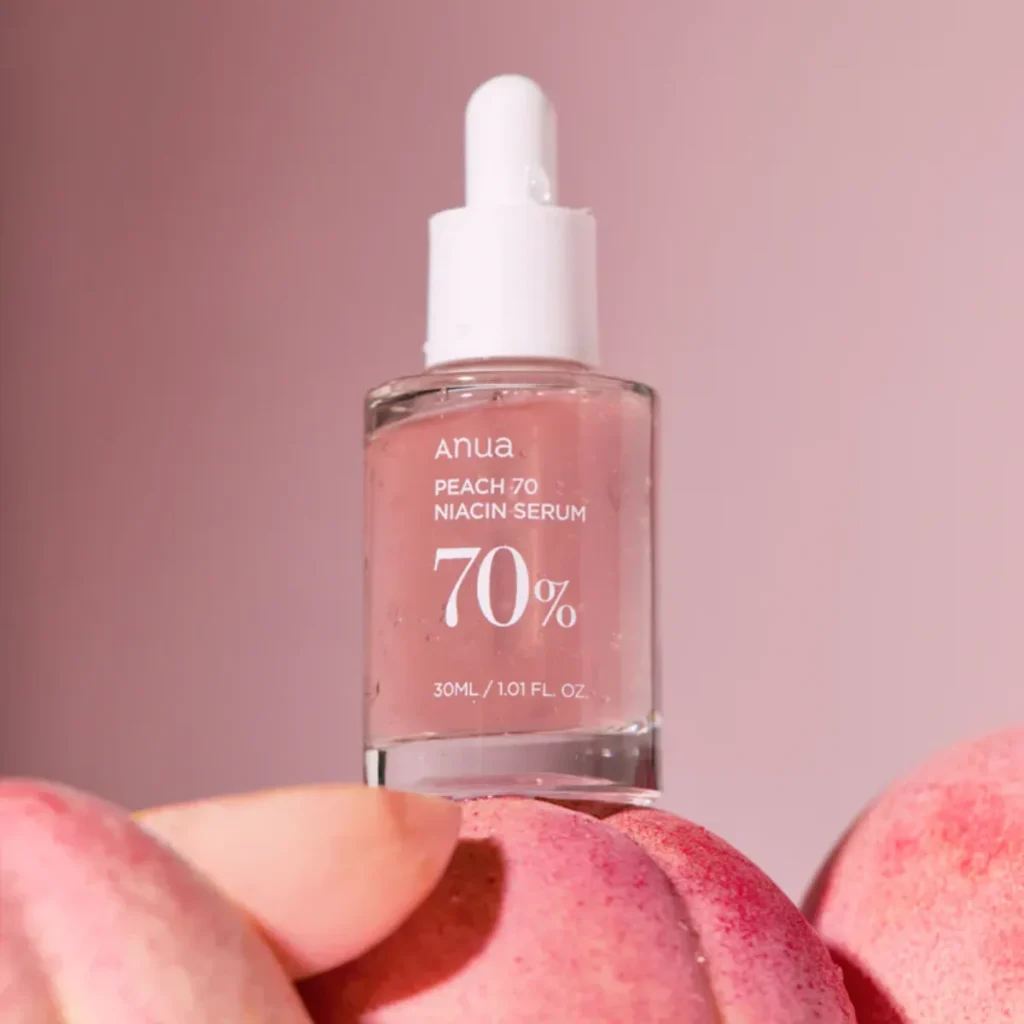 Anua Peach 70 Niacinamide Serum – serumas su niacinu odai šviesinti su persikų ekstraktu