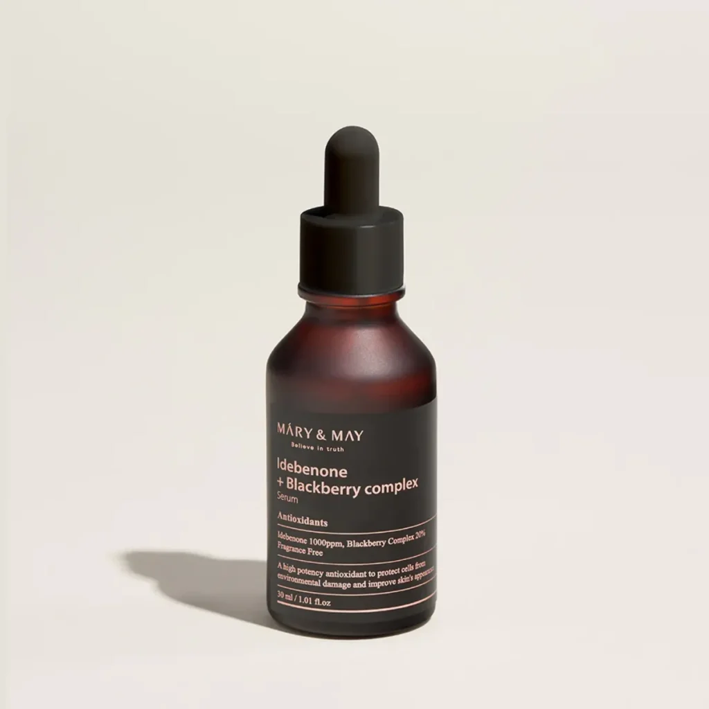 Mary&May Idebenone + Blackberry Complex Serum – jauninantis veido serumas su idebenonu ir gervuogių kompleksu