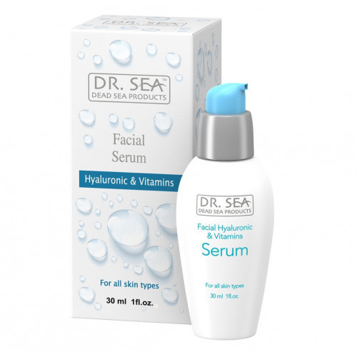 Dr. Sea Facial Serum Serumas veidui su hialuronu, 30ml