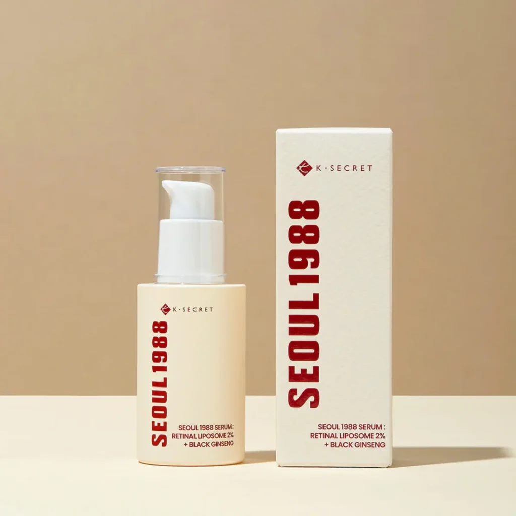 K-SECRET SEOUL 1988 Serum Retinal Liposome 2% + Black Ginseng – retinalio serumas su juoduoju ženšeniu