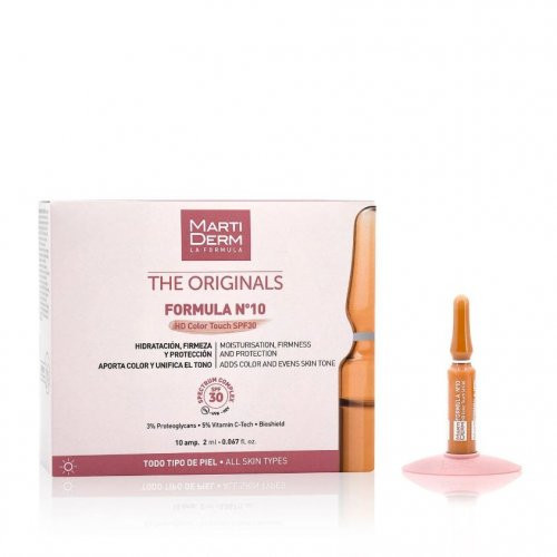 MartiDerm Formula No.10 HD Color Touch SPF30 Veido ampulės, 10 amp