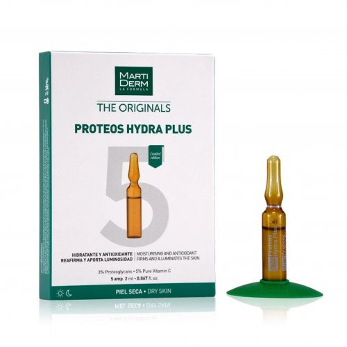 MartiDerm The Originals Proteos Hydra Plus Drėkinančios ir stangrinančios ampulės veidui su vitaminu C, 5amp.