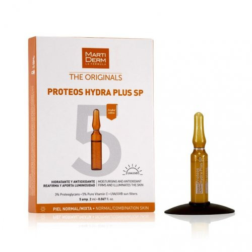 MartiDerm The Originals Proteos Hydra Plus SPF15 Drėkinančios ir stangrinančios ampulės veidui, 5amp.