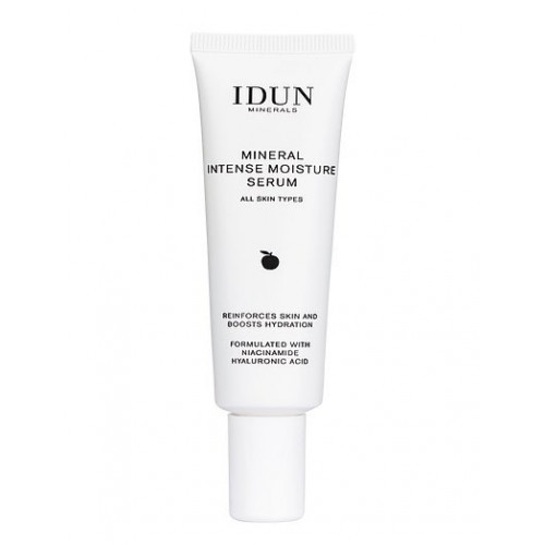 IDUN Mineral Intense Moisture Serum Intensyviai drėkinantis veido serumas su niacinamidu ir hialurono rūgštimi, visiems odos tipams, 30ml