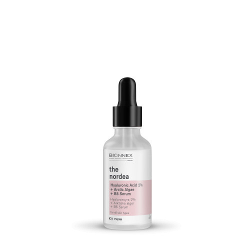 Bionnex The Nordea Hyaluronic Acid 2% + Arctic Algae + B5 Serum Drėkinamasis odos serumas, 30ml