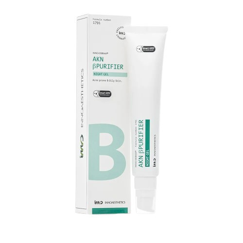 Innoaesthetics AKN B Purifier Night Gel Riebios odos balansui ir atkūrimui, 50g