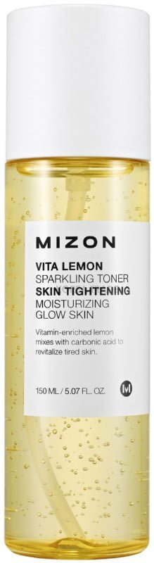 Drėkinamasis tonikas veidui Mizon Vita Lemon Sparkling Toner MIZ307030087, atgaivina pavargusią veido odą, 150 ml